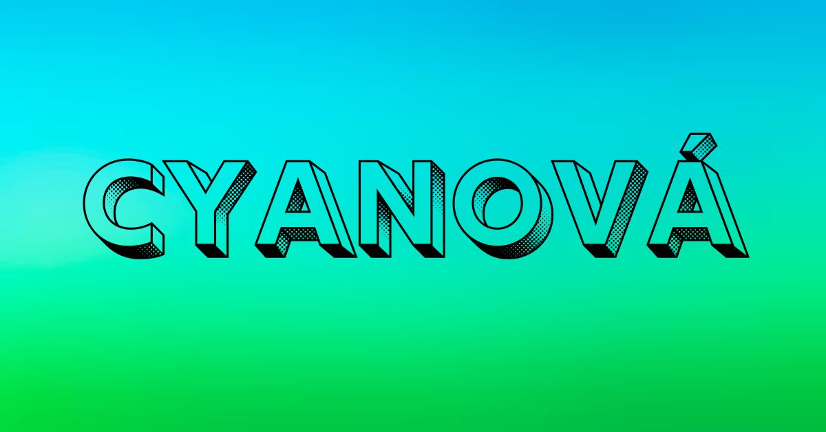 cyanová